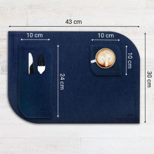 VILSTO Felt Fabric Place Mats (18 Piece Set) Blue VILSTO Felt Fabric Place Mats (18 Piece Set) Blue