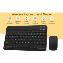Riff EN / RU Layout 2in1 Wireless & Bluetooth RGB Keyboard with mice Black Riff EN / RU Layout 2in1 Wireless & Bluetooth RGB Keyboard with mice Black