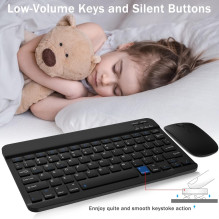 Riff EN / RU Layout 2in1 Wireless & Bluetooth RGB Keyboard with mice Black Riff EN / RU Layout 2in1 Wireless & Bluetooth RGB Keyboard with mice Black