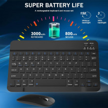 Riff EN / RU Layout 2in1 Wireless & Bluetooth RGB Keyboard with mice Black Riff EN / RU Layout 2in1 Wireless & Bluetooth RGB Keyboard with mice Black