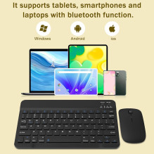 Riff EN / RU Layout 2in1 Wireless & Bluetooth RGB Keyboard with mice Black Riff EN / RU Layout 2in1 Wireless & Bluetooth RGB Keyboard with mice Black