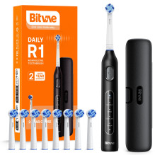 Bitvae R1 Electric toothbrush x8 brushes / travel case / cable Black Bitvae R1 Electric toothbrush x8 brushes / travel case / cable Black