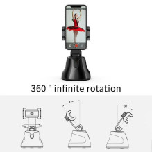 Riff AI-01 Universal wireless 360 grad. rotation Automatic Object Tracking holder with application Black