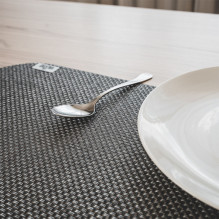VILSTO Dining Table Place Mats, PVC Table Protector Heat Resistant, Plastic Tablecloth (4 Piece Set) Grey VILSTO Dining Table Place Mats, PVC Table Protector Heat Resistant, Plastic Tablecloth (4 Piece Set) Grey