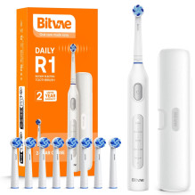 Bitvae R1 Electric toothbrush x8 brushes / travel case / cable White Bitvae R1 Electric toothbrush x8 brushes / travel case / cable White
