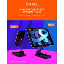 iKaku KSC-386 Desktop Mobile Phone Holder with Qi 10W Charging Function Grey