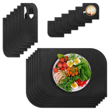 VILSTO Felt Fabric Place Mats (18 Piece Set) Dark grey VILSTO Felt Fabric Place Mats (18 Piece Set) Dark grey