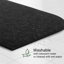 VILSTO Felt Fabric Place Mats (18 Piece Set) Dark grey VILSTO Felt Fabric Place Mats (18 Piece Set) Dark grey