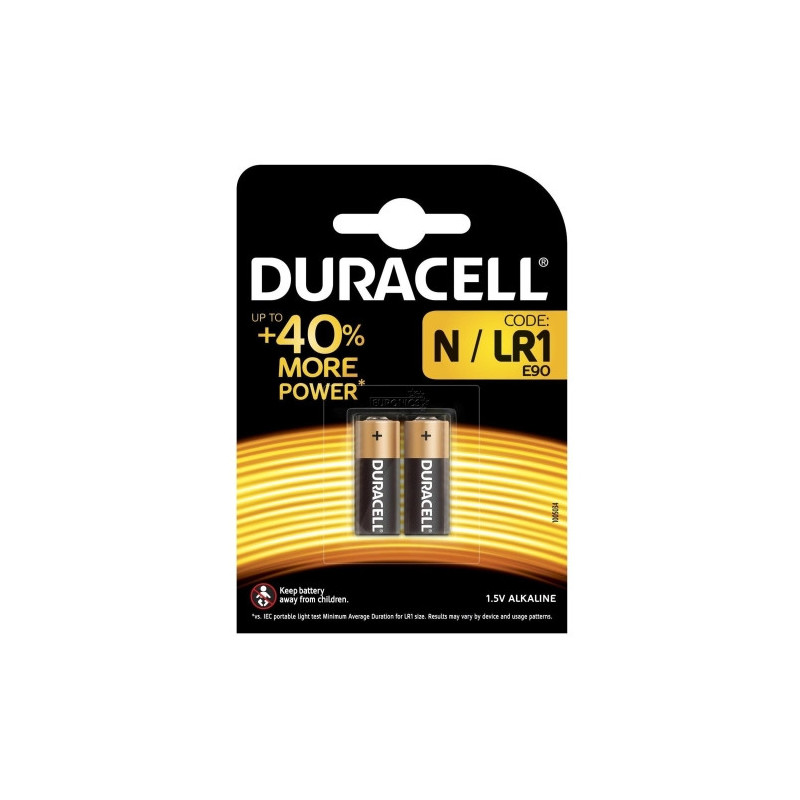 Duracell MN9100 N / LR1 Batteries blister package E90 (2 pcs)