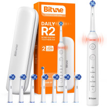 Bitvae R2 Electric toothbrush x8 brushes / travel case / cable White Bitvae R2 Electric toothbrush x8 brushes / travel case / cable White