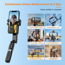 Riff Q18 Universal Smart tracking desctop tripod Gimbal Stabilizer with 1-Axe with BT4.2 / 360° rot. Black