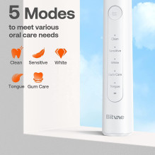Bitvae R2 Electric toothbrush x8 brushes / travel case / cable White Bitvae R2 Electric toothbrush x8 brushes / travel case / cable White