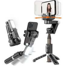 Riff Q18 Universal Smart tracking desctop tripod Gimbal Stabilizer with 1-Axe with BT4.2 / 360° rot. Black