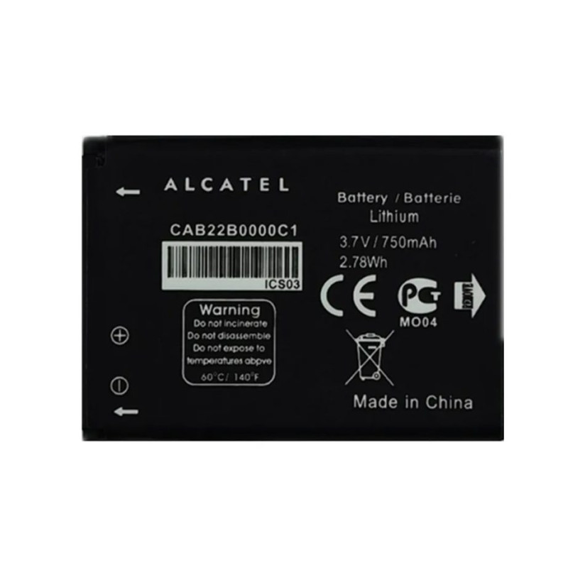 Alcatel CAB22B0000C1 Battery for Alcatel OT-2012D / OT-2007D Li-Ion 750mAh