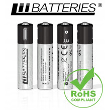Įkraunamos ličio jonų baterijos su USB-C jungtimi, galingos, 500 mAh, 1,5 V (4 vnt.)