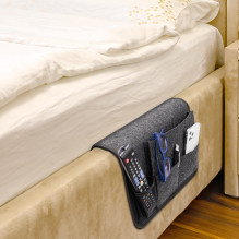 VILSTO Felt Bedside Storage Caddy, Bed Organiser Storage, Hanging Organiser, Bedside Organiser, Remote Control Holder, M VILSTO Felt Bedside Storage Caddy, Bed Organiser Storage, Hanging Organiser, Bedside Organiser, Remote Control Holder, M