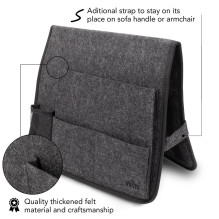VILSTO Felt Bedside Storage Caddy, Bed Organiser Storage, Hanging Organiser, Bedside Organiser, Remote Control Holder, M VILSTO Felt Bedside Storage Caddy, Bed Organiser Storage, Hanging Organiser, Bedside Organiser, Remote Control Holder, M