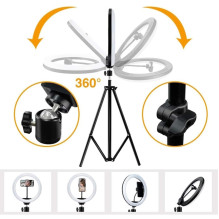 Riff HX360 36cm LED Light Ring 13W with Smartphone holder + remote Black Riff HX360 36cm LED Light Ring 13W with Smartphone holder + remote Black