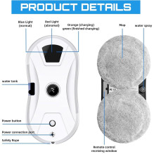 Riff RF-VAC625 Window Vacuum Cleaning robot 90W 100-240V 3-modes / with spraying