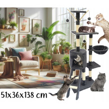 ZW2B Big Activity house for cats 6-levels / 141cm