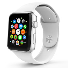Riff Classic silicone strap for Apple Watch series 42 / 44 / 45 mm White