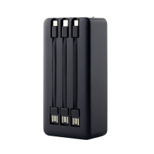„Riff YM-407S Mega 30000mah“ išorinė baterija, 2x USB 2.1A, maksimali išvestis / „Micro USB“ + USB-C įvestis + 3 laidai, „Riff YM-407S Mega 30000mah“ išorinė baterija, 2x USB 2.1A, maksimali išvestis / „Micro USB“ + USB-C įvestis + 3 laidai,