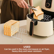 Riff Universal Stainless Steel Air Fryer Toast Rack (14.5x9.3cm)