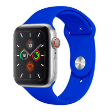 „Riff Classic“ silikoninis dirželis „Apple Watch“ serijai 42 / 44 / 45 mm, mėlynas „Riff Classic“ silikoninis dirželis „Apple Watch“ serijai 42 / 44 / 45 mm, mėlynas