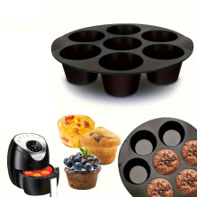 Riff Muffin Baking Mold with 7 holes for Air Fryer / ovens (diam.21cm) Riff Muffin Baking Mold with 7 holes for Air Fryer / ovens (diam.21cm)