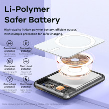 Remax RPP-509 5000mAh išorinė baterija, 20W, PD, 1x USB-C + QC, magnetinis, 15W belaidis įkrovimas, juodas Remax RPP-509 5000mAh išorinė baterija, 20W, PD, 1x USB-C + QC, magnetinis, 15W belaidis įkrovimas, juodas