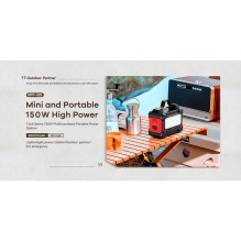 Remax RPP-325 150W nešiojama įkrovos stotelė 36000mAh AC 220C maitinimo lizdas + PD GaN 60W + 3x USB 63W juoda Remax RPP-325 150W nešiojama įkrovos stotelė 36000mAh AC 220C maitinimo lizdas + PD GaN 60W + 3x USB 63W juoda
