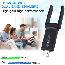 Riff AC1300 USB Module Wi-Fi adapter 5 GHz 2.4 GHz 1300Mbps 802.11ac / a / b / g / n Black Riff AC1300 USB Module Wi-Fi adapter 5 GHz 2.4 GHz 1300Mbps 802.11ac / a / b / g / n Black