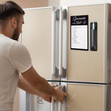 Riff Magnet Refrigerator Notepad with Pen Holder Magnetic Riff Magnet Refrigerator Notepad with Pen Holder Magnetic