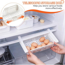Riff Fridge Adjustable Pull-Out Organizer from 20.5cm to 28cm White Riff Fridge Adjustable Pull-Out Organizer from 20.5cm to 28cm White
