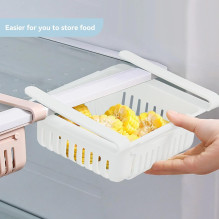 Riff Fridge Adjustable Pull-Out Organizer from 20.5cm to 28cm White Riff Fridge Adjustable Pull-Out Organizer from 20.5cm to 28cm White