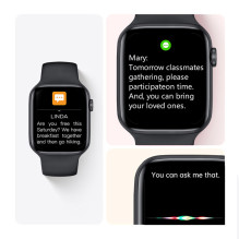 iKaku KSC-765 Guowei IP68 Sport Smart Watch with Heartrate Blood presure Oxygen monitor Black