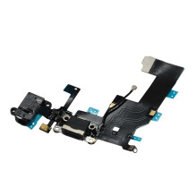 Flex for iPhone 5 audio and charging connector with microphone Black