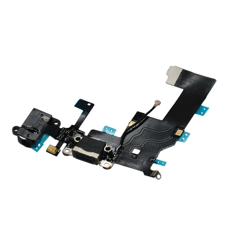 Flex for iPhone 5 audio and charging connector with microphone Black