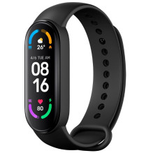 „MyTime MT6“ išmanioji apyrankė su IP67 širdies ritmo ir kraujospūdžio / socialinių tinklų / miego monitoriumi, juoda