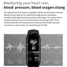 MyTime MT6 Smart Bracelet IP67 with HR &amp; Blood pressure / Social / Sleep monitor Red
