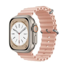Riff "Ocean" silicone band for Apple iWach series 42 / 44 / 45 / 49 mm Pink sand