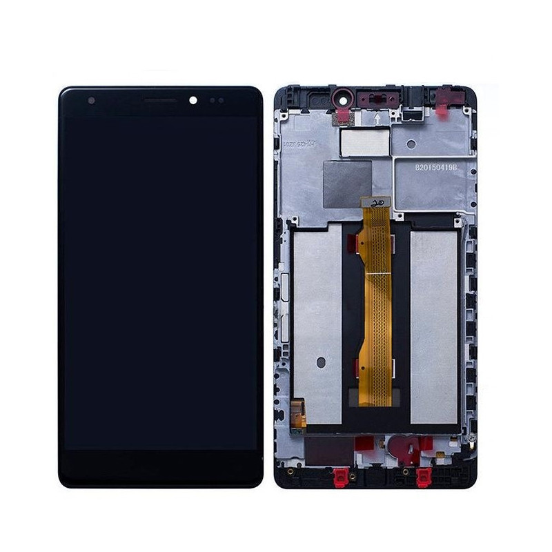 LCD Screen and Digitizer Assembly with Frame for Huawei Mate S Black