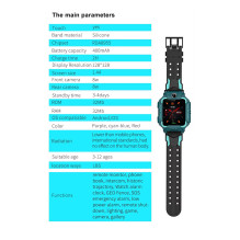 Riff Q19 Smart kids watches 360 with GPS / 1.44" touch screen / 400mAh Green