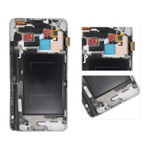 LCD ekranas Samsung Galaxy Note 3 N9005 (LTE) su jutikliu ir rėmeliu, baltas