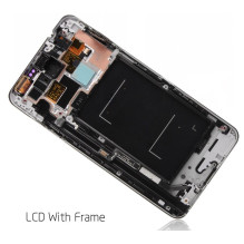 LCD ekranas Samsung Galaxy Note 3 N9005 (LTE) su jutikliu ir rėmeliu, baltas