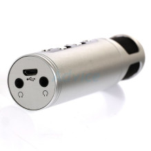 Remax K02 Microfone for Karaoke &amp; AUX Mobile Devices Equalizer Android / iOS Rechargeable Silver