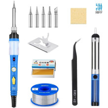 Riff IRLCD Soldering Iron with Display and Temperature Control and Accessories 12 in 1