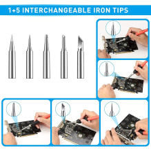Riff IRLCD Soldering Iron with Display and Temperature Control and Accessories 12 in 1