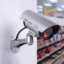 Riff RF-IR1 CCTV IR Outdoor Home Security Dummy Fake Camera with flashing red light 2x AA battery White