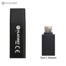 Super Sale Out - Platinet PMFEC32B 2in1 32GB USB 2.0 & Micro Type-C USB Plug OTG Adapter Tablet PC Smartphone Black Super Sale Out - Platinet PMFEC32B 2in1 32GB USB 2.0 & Micro Type-C USB Plug OTG Adapter Tablet PC Smartphone Black